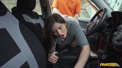 Adorable babe fucks with her driving instructor and loves it on youpornvideos.one