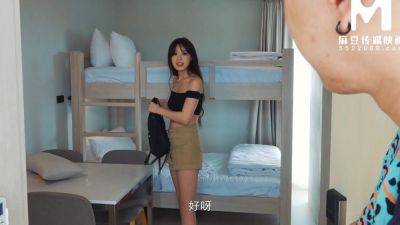 Horny Chinese roommate fucks her friend on the hostel bunk bed - China on youpornvideos.one