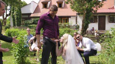 Aroused blonde bride turns wedding party in hard perversions on youpornvideos.one