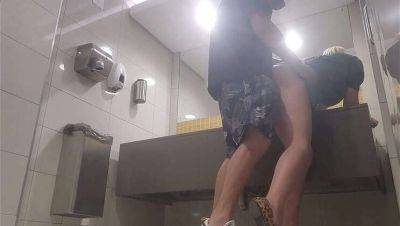 Catching Redsparow and Pssygalore691's public bathroom tryst in the mall while wife shops on youpornvideos.one