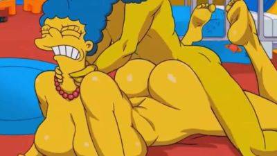 Marge Simpson assfucked in GYM locker room - Porn Cartoon on youpornvideos.one