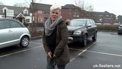 Short Hair British MILF Flashing and Pissing all Over Town for UK-Flashers - Britain on youpornvideos.one