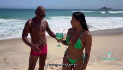 Wild encounter with a Brazilian fan leading to rough sex - Mariana Martix and Mark Butt's Hot Beach Encounter - Brazil on youpornvideos.one