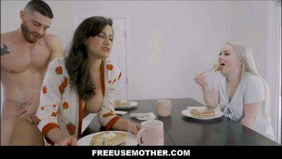 Hot MILF Threesome with Haley Spades and Penny Barber - Free Use Family Fun at Breakfast on youpornvideos.one