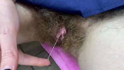 Cutieblonde's Hairy Pussy Close-Up: Big Clit Masturbation & Wet Orgasm on youpornvideos.one
