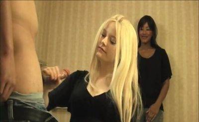 Clothed amateur blonde proves her mom that she knows how to satisfy a man on youpornvideos.one