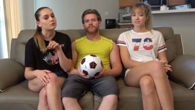 Hot Strip Soccer Game Turns into Pool Threesome with Aften Opal and River Lynn on youpornvideos.one