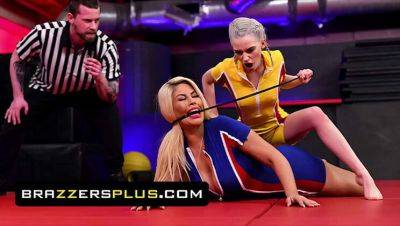 Bridgette B Dominates Kiara Cole in Hot Scissoring Wrestling Match - Brazzers on youpornvideos.one